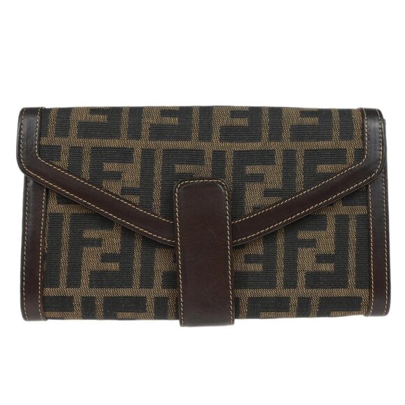 Fendi Handbags - Fendi Brown Zucca Wallet Purse 194495